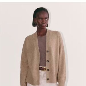 Everlane Cocoon Cardigan Taupe Heather XS